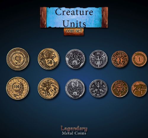 Creature Units Coin Set Legendary Metal Coins